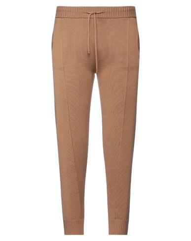 Drumohr Man Pants Camel Size 36 Merino Wool In Beige