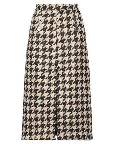 5 Progress Woman Midi Skirt Beige Size S Polyester, Cotton, Synthetic Fibers, Wool, Acrylic