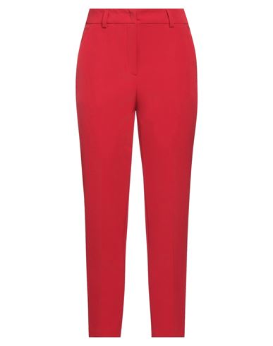 Giulia N Woman Pants Red Size L Polyester, Elastane