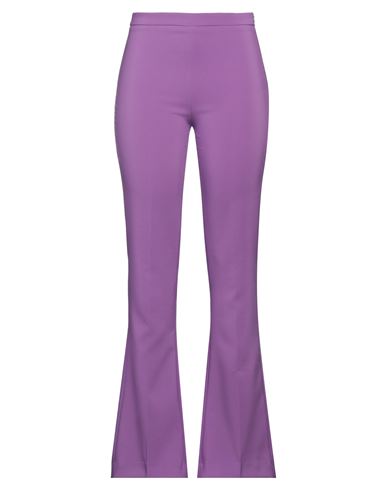 Atos Lombardini Woman Pants Purple Size 12 Polyester, Elastane