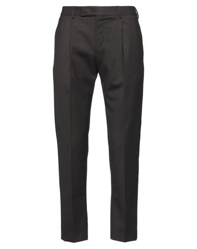 Pt Torino Midnight Blue Stretch Wool Edge Cigarette Pant In Brown