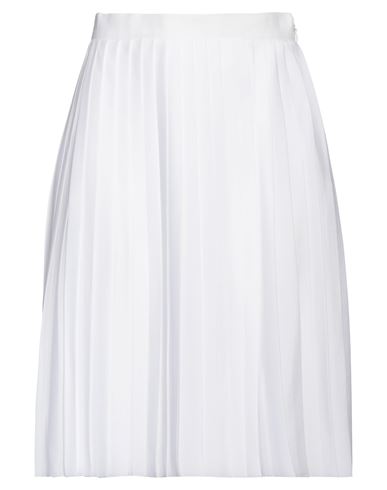 Burberry Woman Midi Skirt White Size 10 Polyester