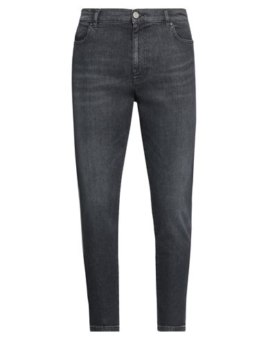 Pt Torino Man Denim Pants Steel Grey Size 37 Cotton, Elastane In Grey