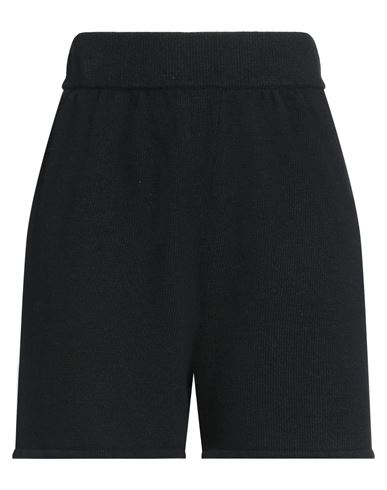 Nocold Woman Shorts & Bermuda Shorts Black Size M Polyacrylic, Mohair Wool, Nas