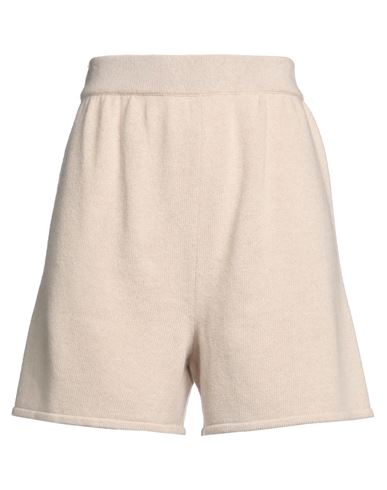 Nocold Woman Shorts & Bermuda Shorts Beige Size S Polyacrylic, Mohair Wool, Nas