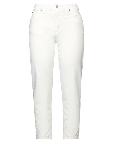 Please Woman Pants White Size M Cotton In White