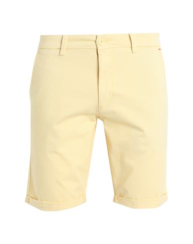 Only & Sons Man Shorts & Bermuda Shorts Light Yellow Size S Cotton, Elastane