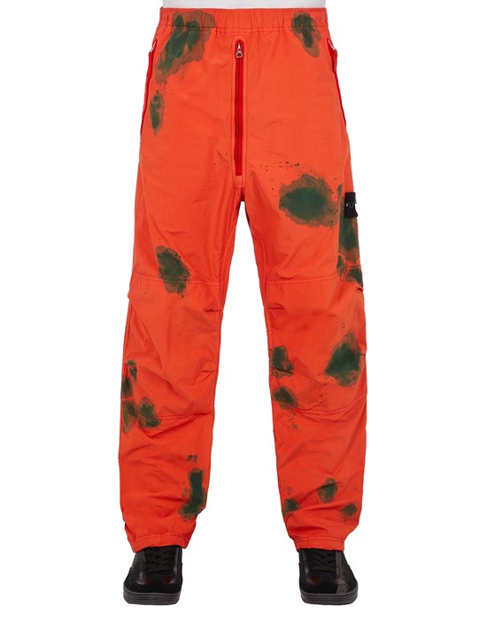 Sold out - Other colours available STONE ISLAND 319E2 HAND COLORING ON DAVID LIGHT-TC  TROUSERS Man Lobster Red