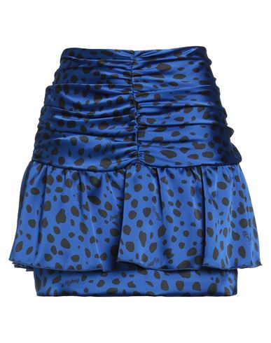Aniye By Woman Mini Skirt Bright Blue Size 8 Polyester