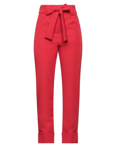 Atos Lombardini Woman Pants Red Size 4 Polyester, Elastane
