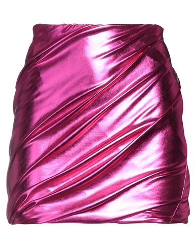 Vicolo Woman Mini Skirt Fuchsia Size M Polyester, Elastane In Pink