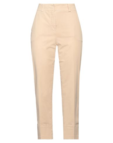 Peserico Woman Pants Sand Size 4 Cotton, Elastane In Beige