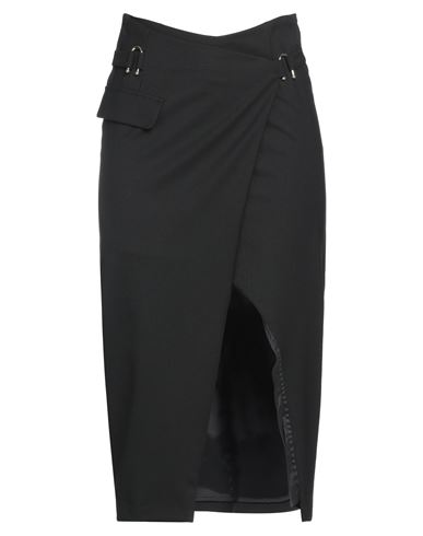 Patrizia Pepe Woman Midi Skirt Black Size 4 Polyester, Virgin Wool, Elastane