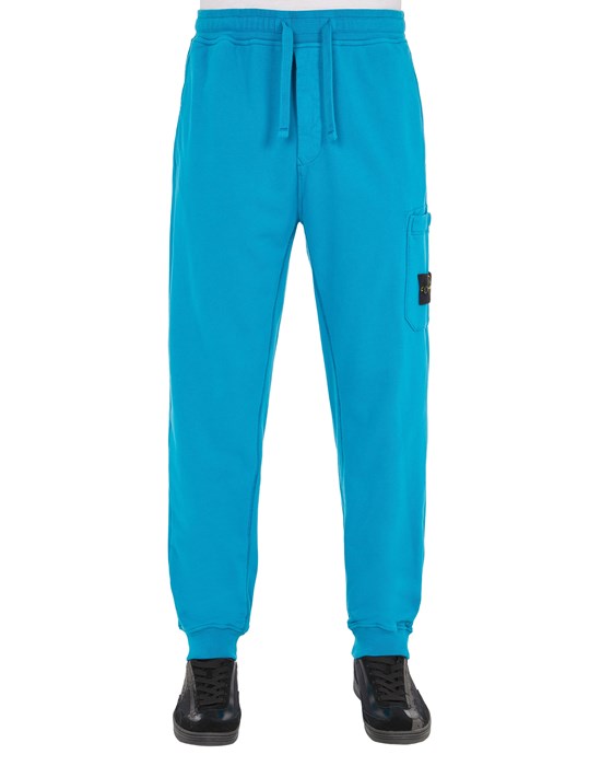  STONE ISLAND 62620 Fleece Trousers Man Turquoise