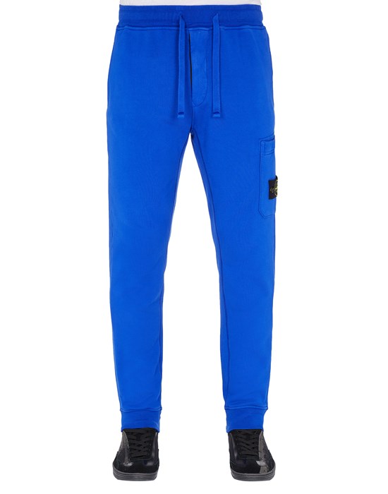  STONE ISLAND 64551 Fleece Trousers Man Ultramarine Blue