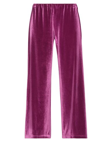 Maesta Woman Pants Purple Size 6 Polyester, Elastane
