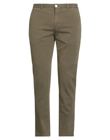 Pt Torino Man Pants Military Green Size 36 Cotton, Elastane