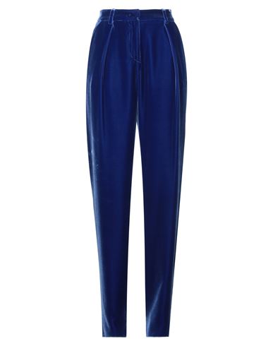 Giorgio Armani Woman Pants Bright Blue Size 4 Viscose, Silk