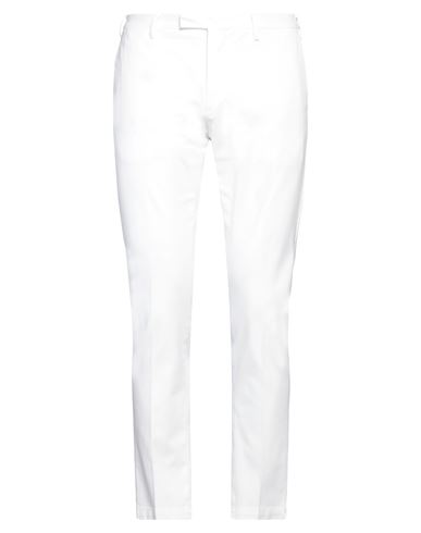Pt Torino Man Pants White Size 38 Cotton, Lyocell, Elastane