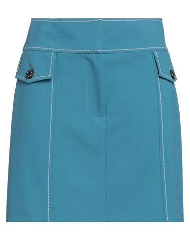 Boutique Moschino Woman Mini Skirt Slate Blue Size 6 Polyester, Virgin Wool, Elastane
