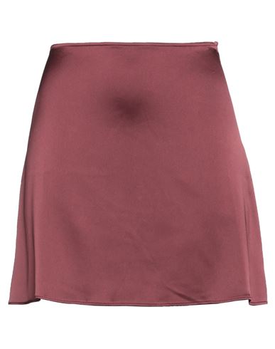 The Andamane Woman Mini Skirt Burgundy Size 6 Acetate, Viscose, Elastane In Red
