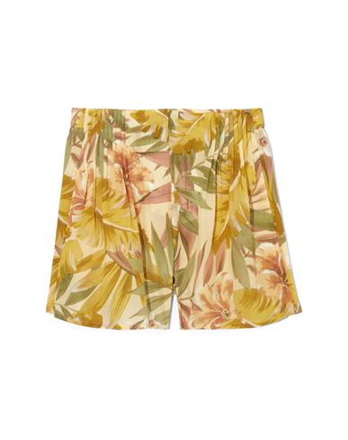 Cos Floral-print Silk Shorts In Orange