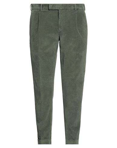 Pt Torino Man Pants Military Green Size 40 Cotton, Lyocell, Elastane