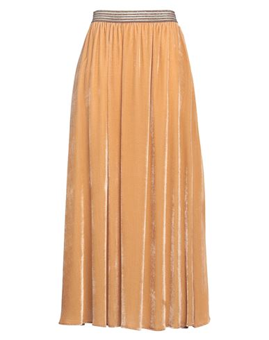 Shop Nenah Woman Maxi Skirt Beige Size M Viscose, Silk