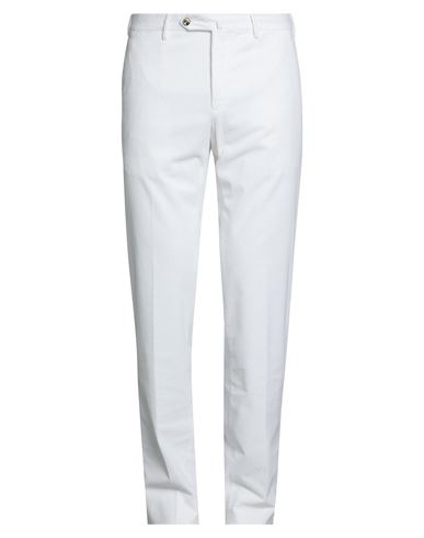 Pt Torino Man Pants White Size 36 Cotton, Lyocell, Elastane