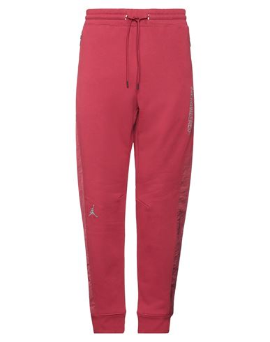 Jordan Man Pants Burgundy Size Xl Cotton, Polyester In Red