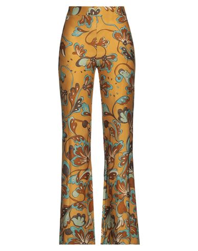 Maliparmi Malìparmi Woman Pants Ocher Size 8 Polyester, Elastic Fibres In Yellow