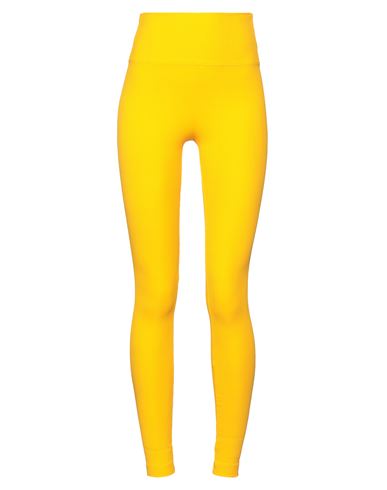 Koral Woman Leggings Yellow Size L Nylon, Elastane
