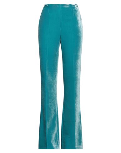 Ermanno Scervino Woman Pants Turquoise Size 8 Viscose, Silk In Blue