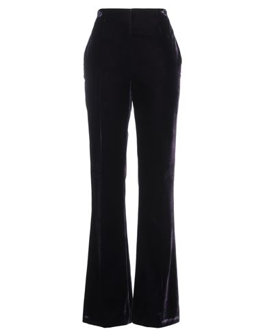 Ermanno Scervino Woman Pants Dark Purple Size 8 Viscose, Silk