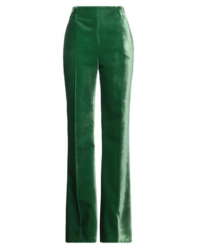 Ermanno Scervino Woman Pants Dark Green Size 10 Viscose, Silk