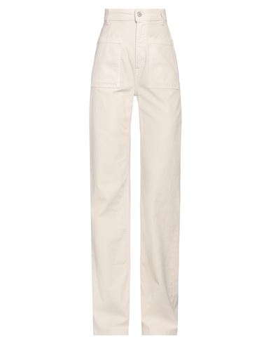 Dondup Woman Pants Beige Size 24 Cotton, Elastane