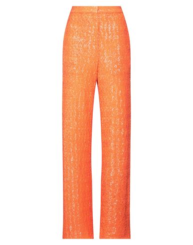 Msgm Woman Pants Orange Size 4 Polyester