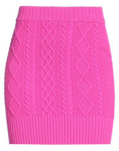 Shop Eleonora Gottardi Woman Mini Skirt Fuchsia Size M/l Eco-cashmere, Merino Wool In Pink