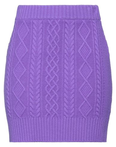 Eleonora Gottardi Woman Mini Skirt Purple Size M/l Eco-cashmere, Merino Wool