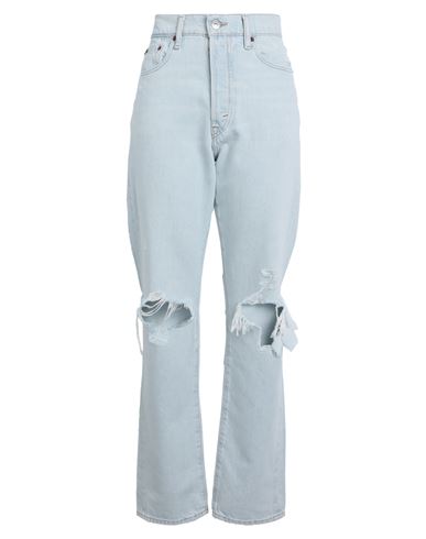 Polo Ralph Lauren High-rise Relaxed Straight Jean Woman Denim Pants Blue Size 28 Cotton