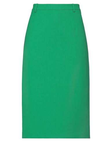 Slowear Incotex Woman Midi Skirt Green Size 2 Virgin Wool, Elastane