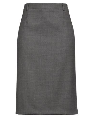 Slowear Woman Midi Skirt Grey Size 12 Virgin Wool, Elastane