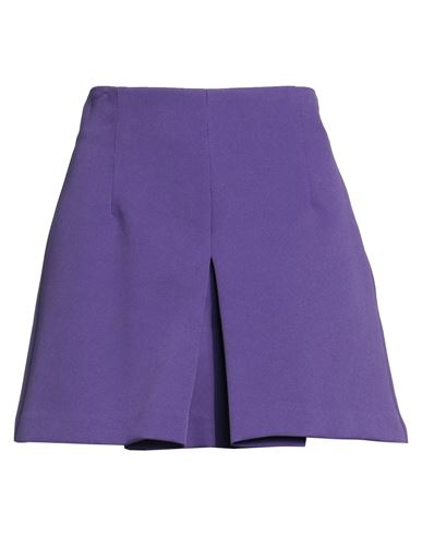 Vicolo Woman Shorts & Bermuda Shorts Purple Size S Polyester, Elastane