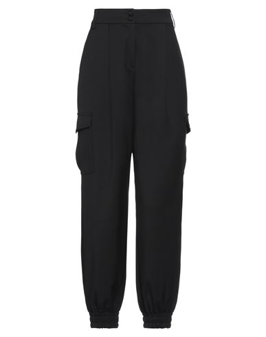 Nenette Woman Pants Black Size 8 Polyester, Viscose, Elastane