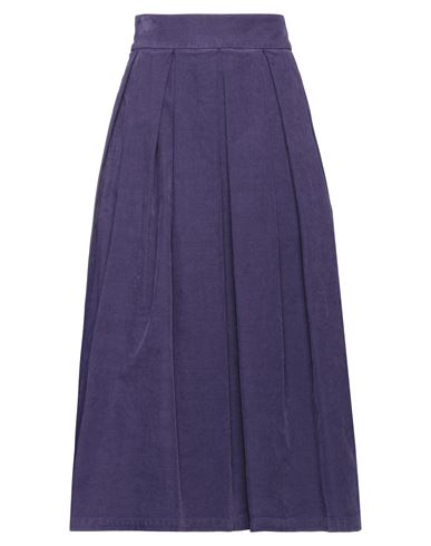 Shop Department 5 Woman Midi Skirt Purple Size 26 Cotton, Elastane