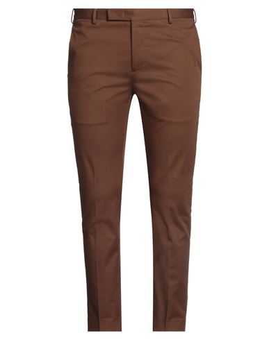 Pt Torino Man Pants Cocoa Size 34 Cotton, Elastane In Brown