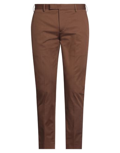 Pt Torino Man Pants Brown Size 34 Cotton, Elastane
