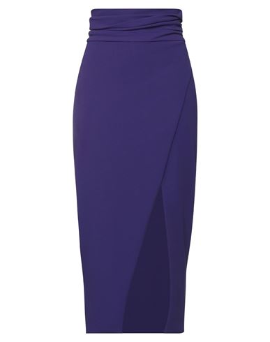 Stefano De Lellis Woman Midi Skirt Purple Size 6 Polyester