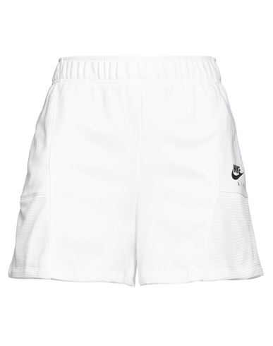 Nike Woman Shorts & Bermuda Shorts White Size L Cotton, Polyester