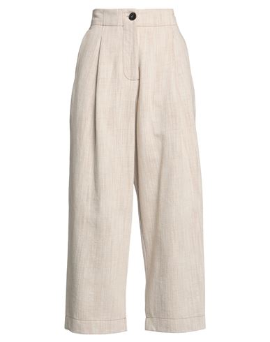 Pdr Phisique Du Role Woman Pants Beige Size 0 Cotton, Wool, Polyamide